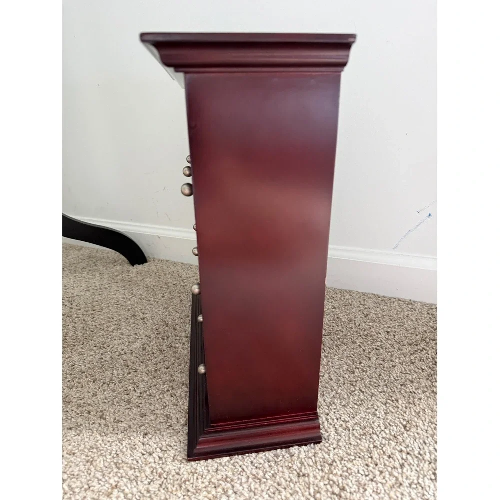Mahogany Wood 9‎ Drawer Jewelry Box Apothecary Chest Wall Mount Organizer Brown